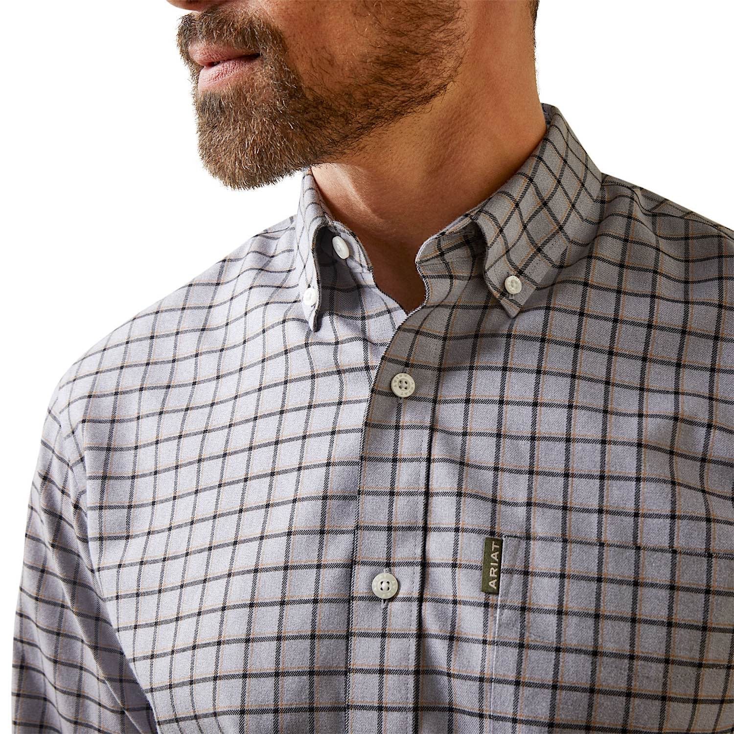 Ariat Men's Clement Shirt - Grey Check - Image 3