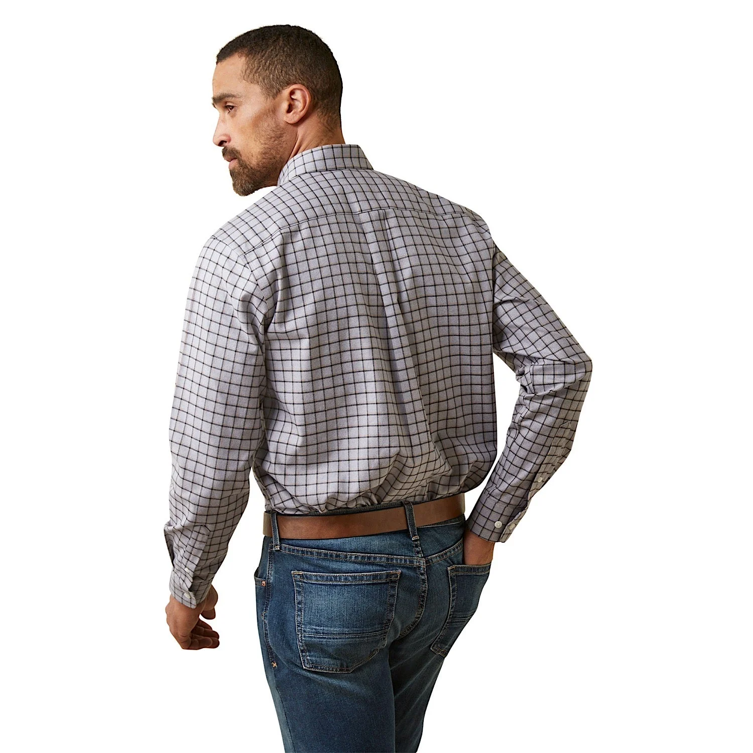 Ariat Men's Clement Shirt - Grey Check - Image 4