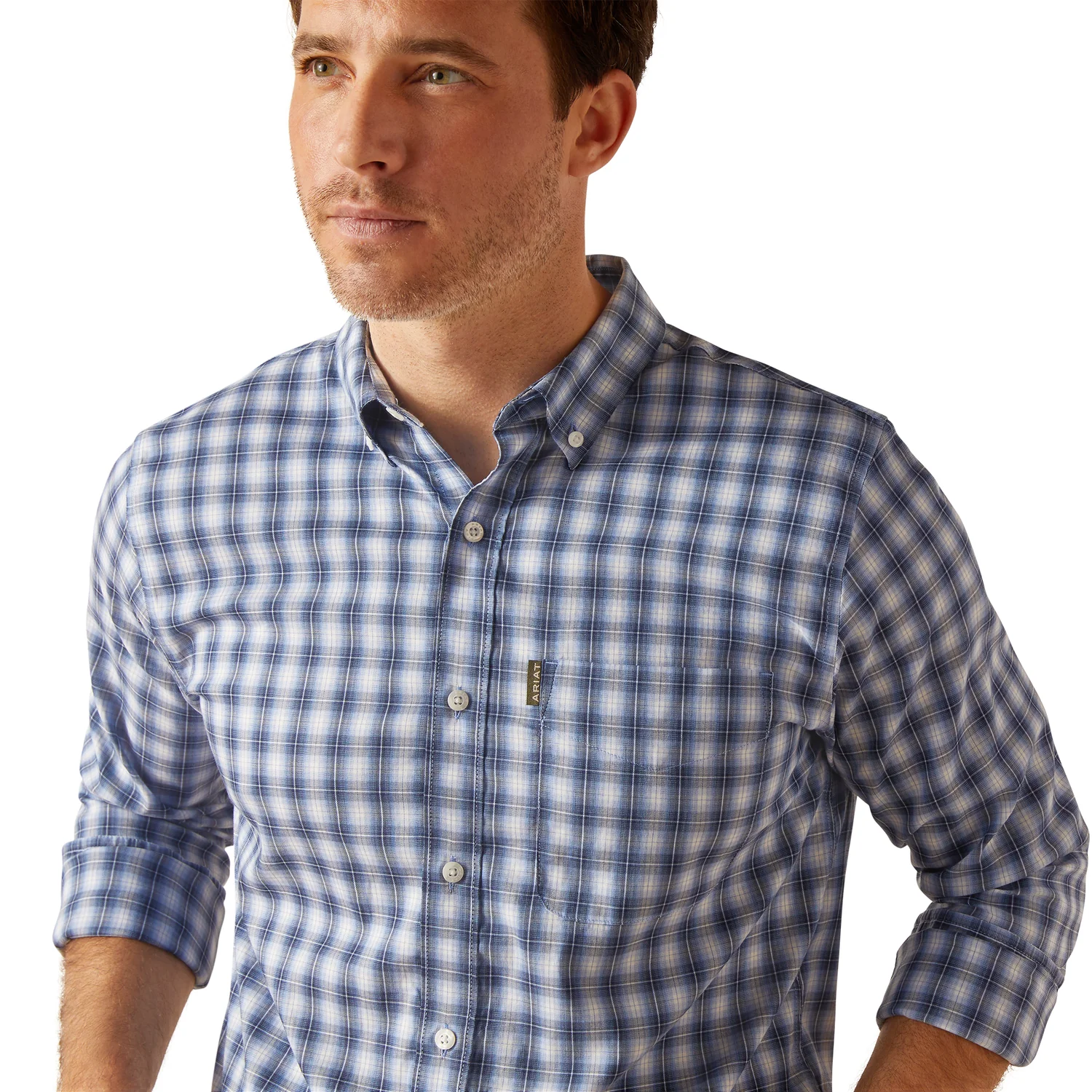 Ariat Men's Napa Long Sleeve Shirt - Ice Blue - Image 3