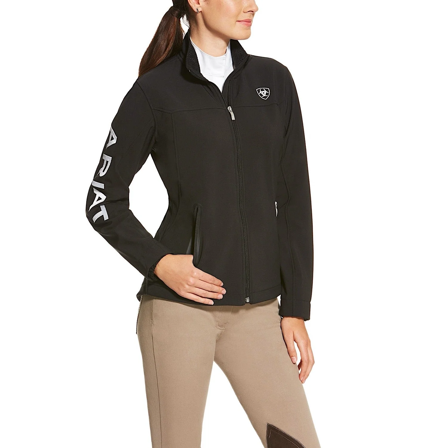 Ariat Women's New Team Softshell Jacket - Black - Image 3