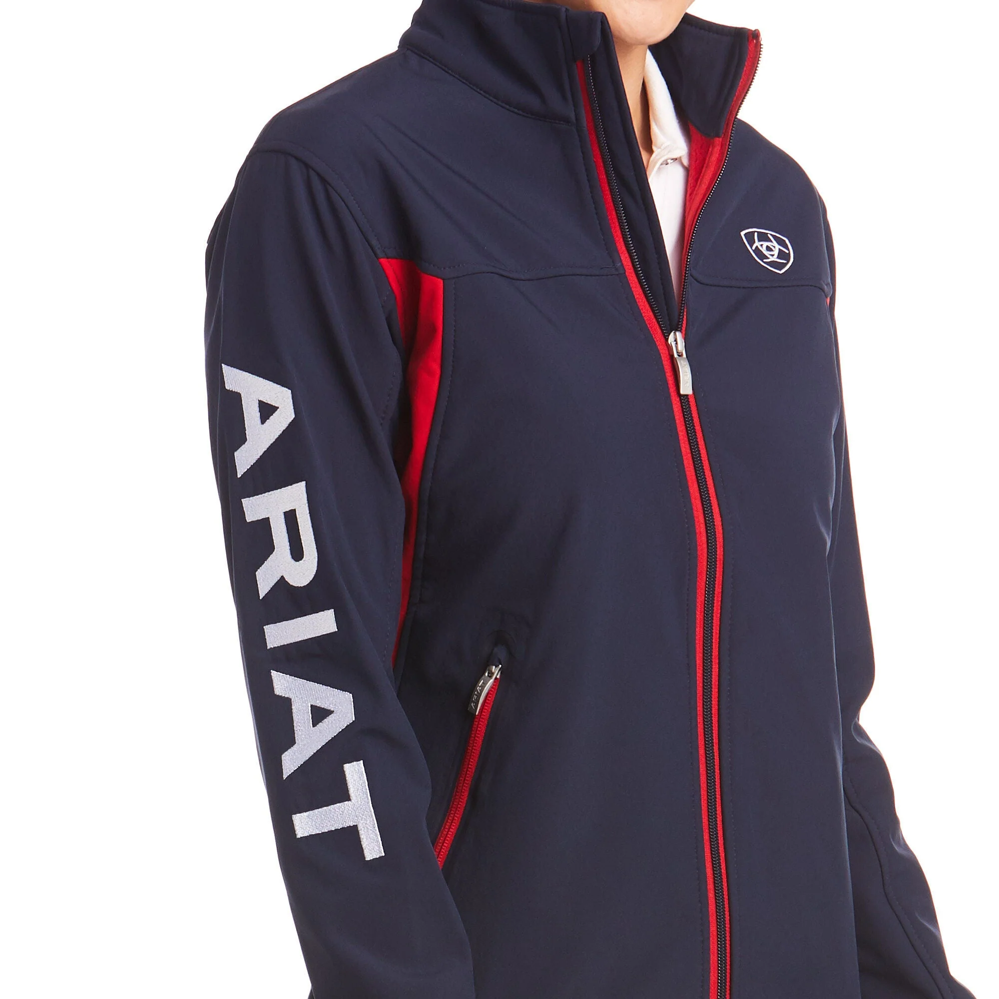 Ariat Women's New Team Softshell Jacket - Navy - Image 4