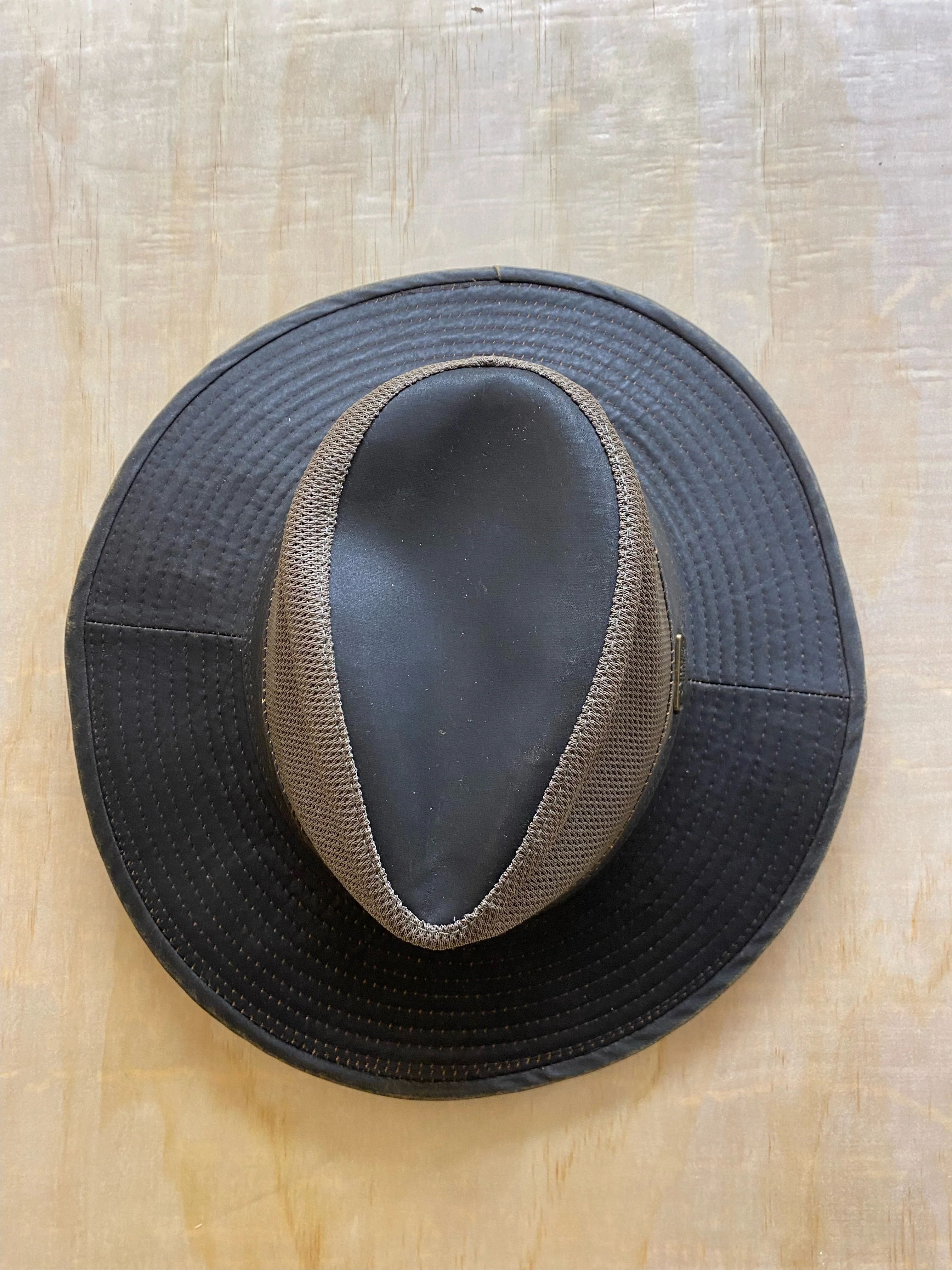 Burke & Wills Sawyer Faux Oilskin Hat Rustic - Brown - Image 3