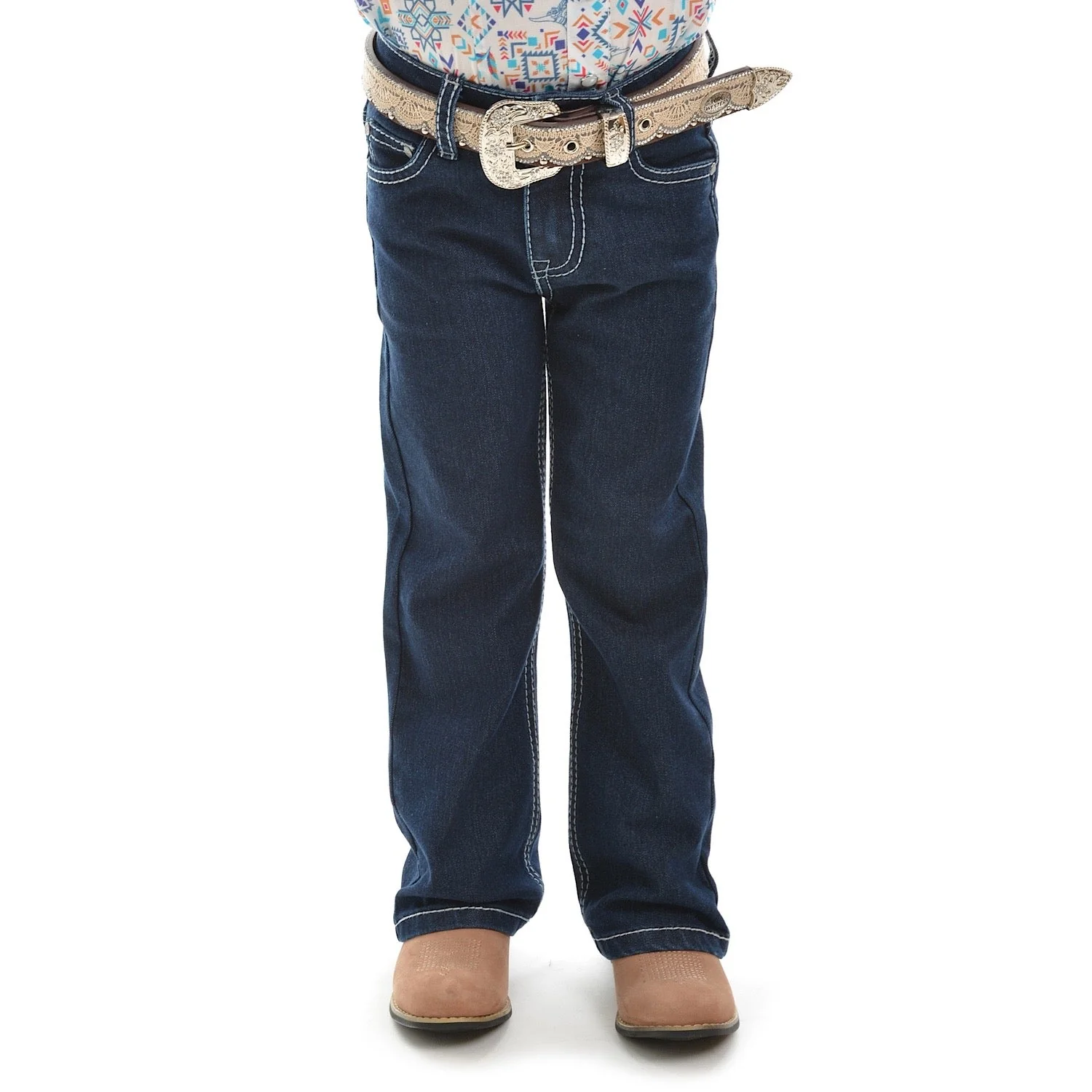 Pure Western Girl's Demi Boot Cut Jean - Dark Night - Image 3