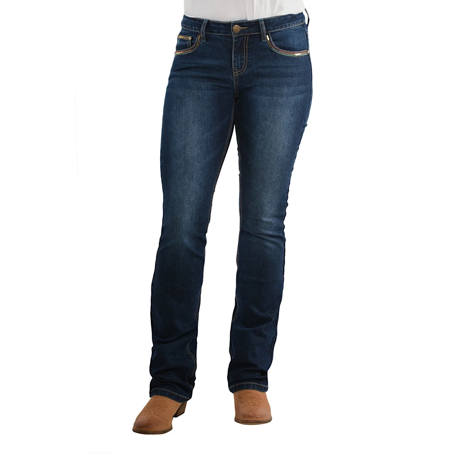 Pure Western Women's Lucinda Straight Leg Jean 32" Leg Midnight - Image 3