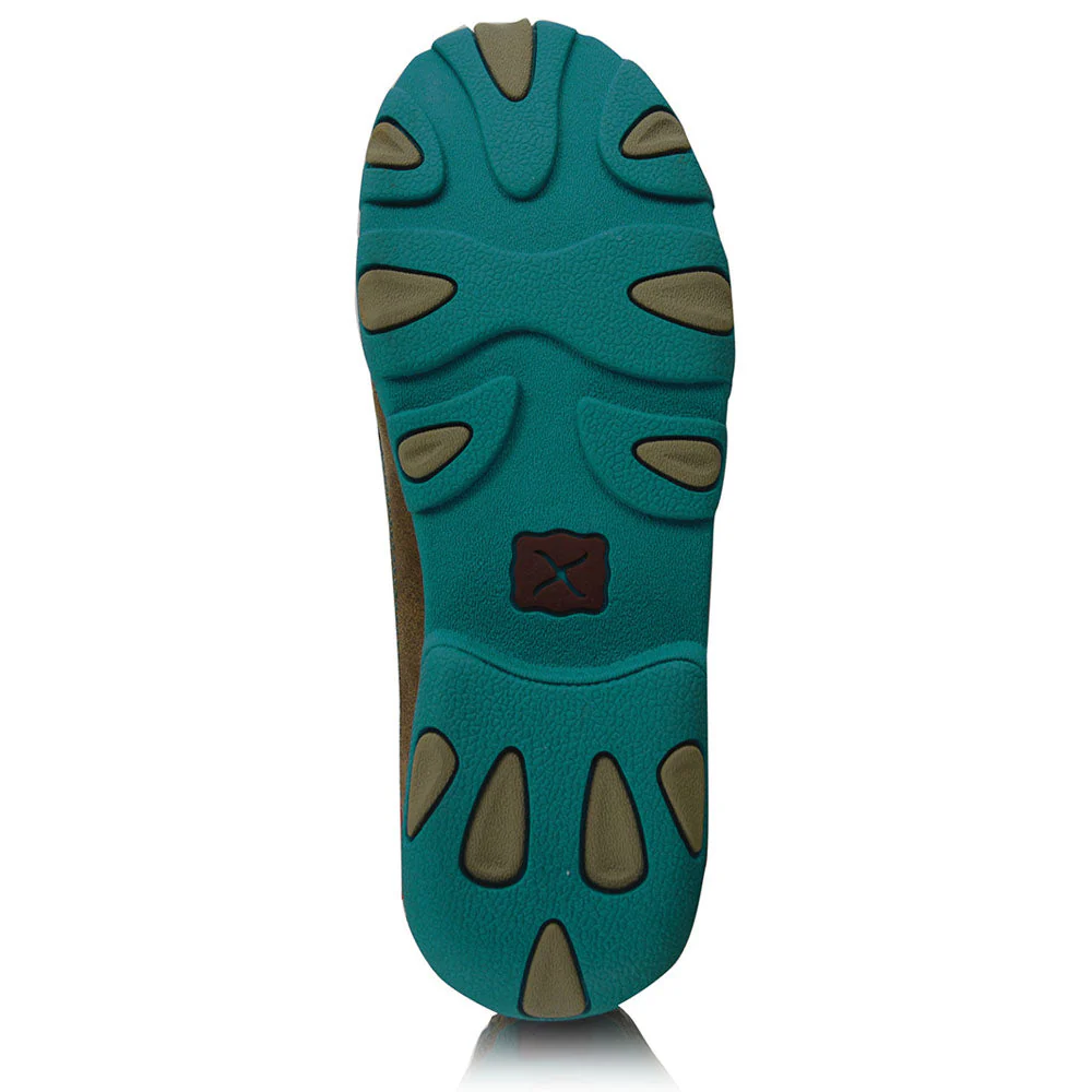 Twisted X Women's Casual Driving Mocs Boat Slip On Bomber/Turquoise - Image 3