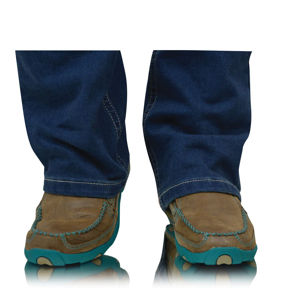 Twisted X Women's Casual Driving Mocs Boat Slip On Bomber/Turquoise - Image 4