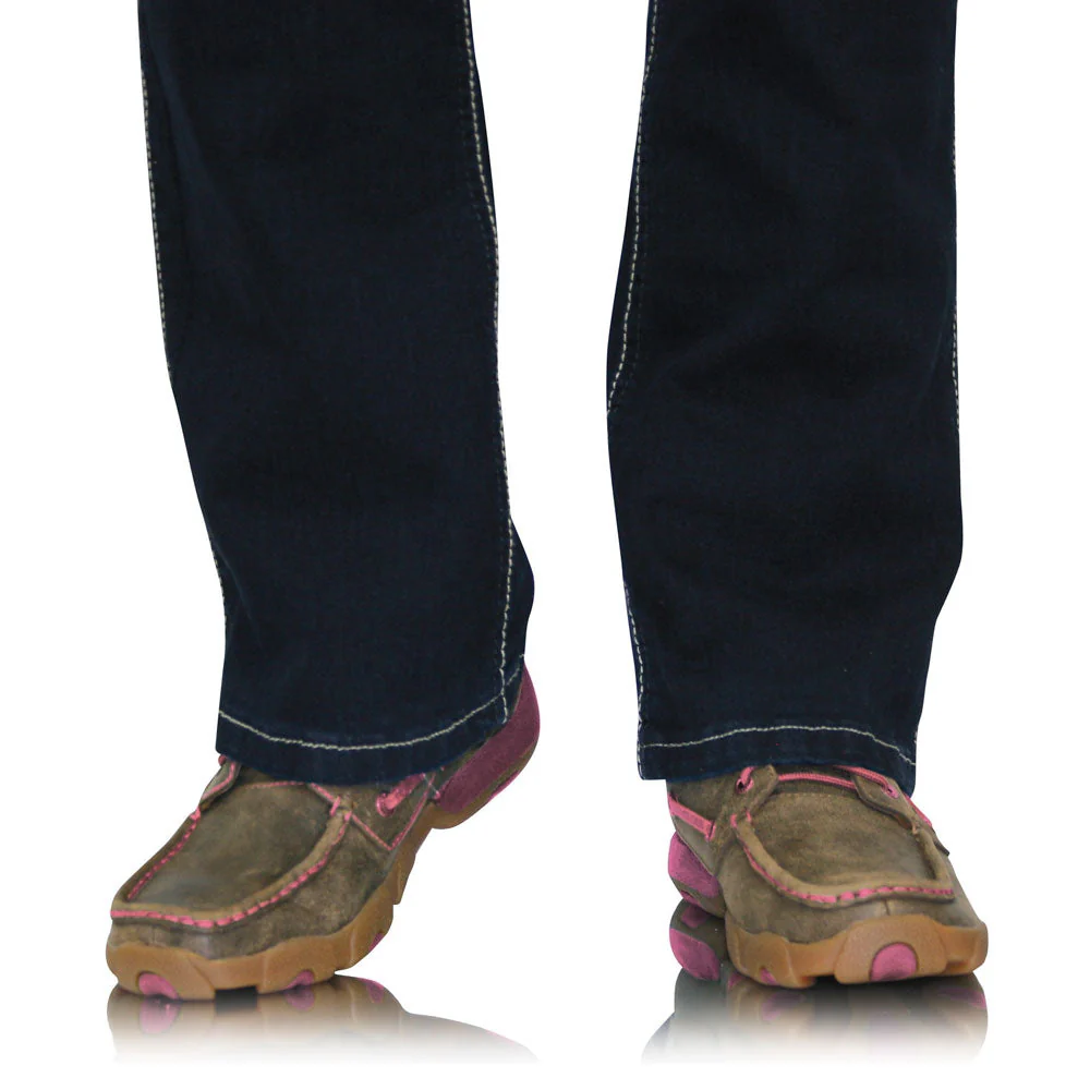 Twisted X Women's Breast Cancer Awareness Pink Ribbon Mocs Lace Up Bomber Neon Pink - Image 5