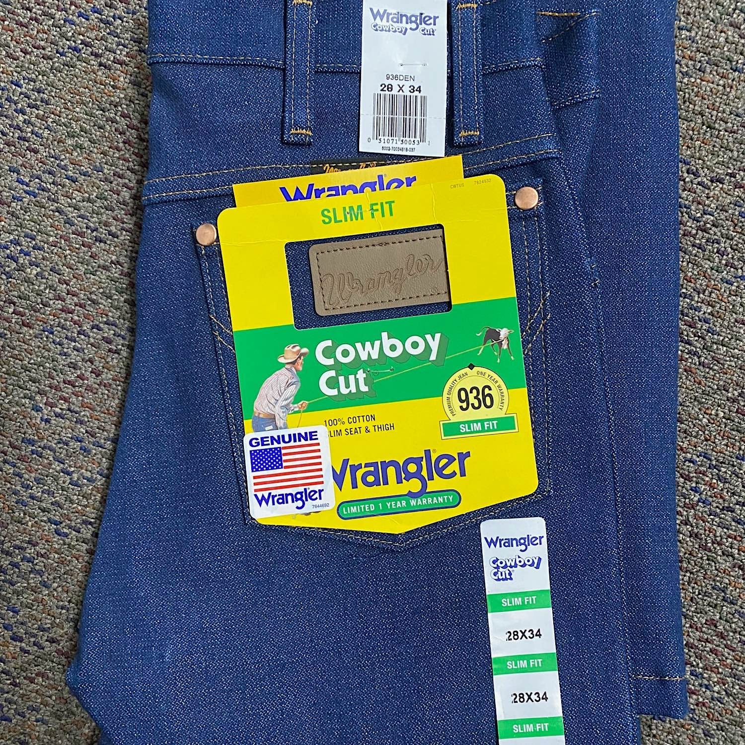 Wrangler Men's Original Slim Fit Jean Rigid - Image 4