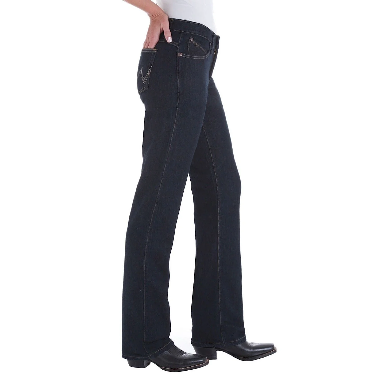 Wrangler Women's Q-Baby Ultimate Riding Jean - Dark Dynasty - Image 3